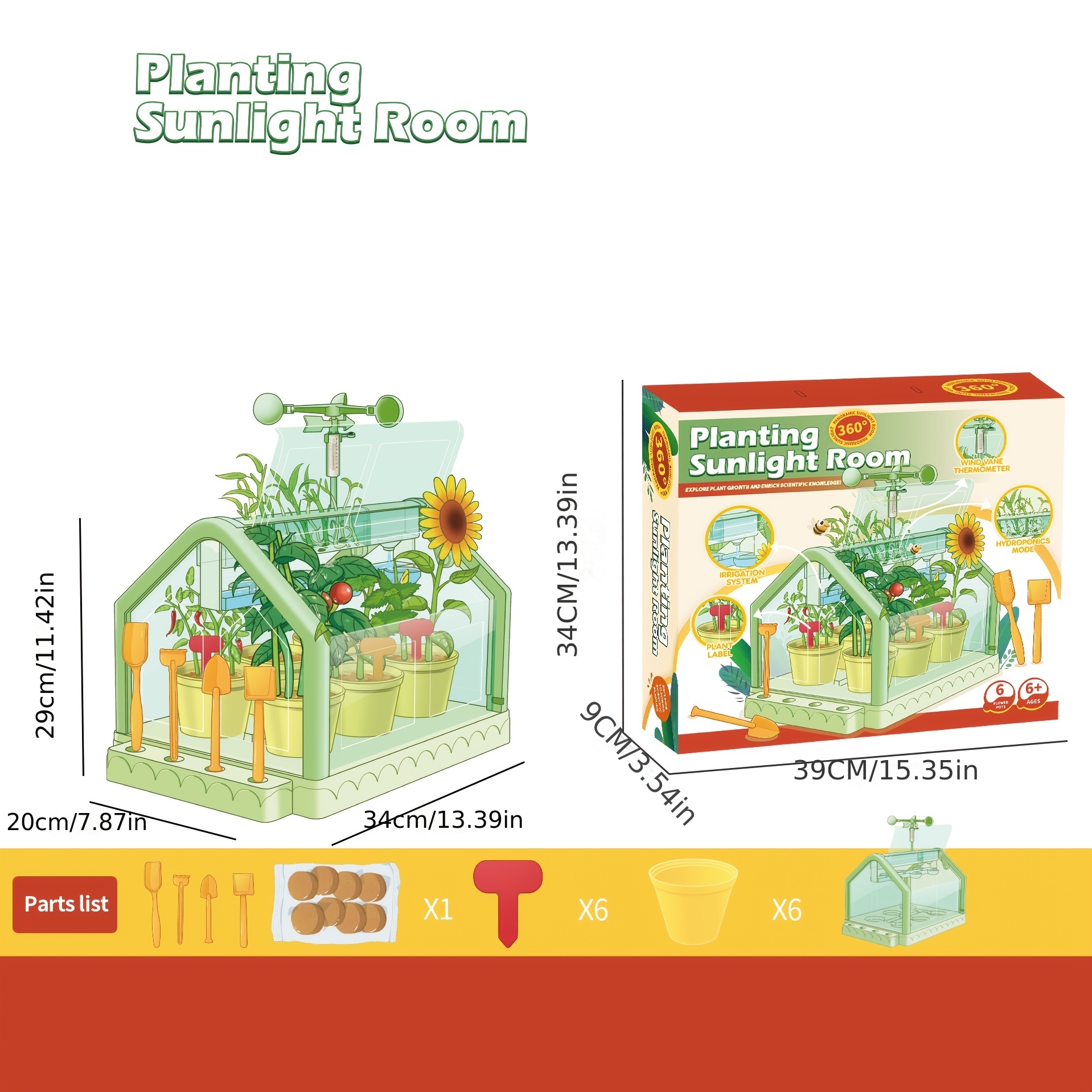 Sunshine Room Planting, Children's Vegetable Planting Toys