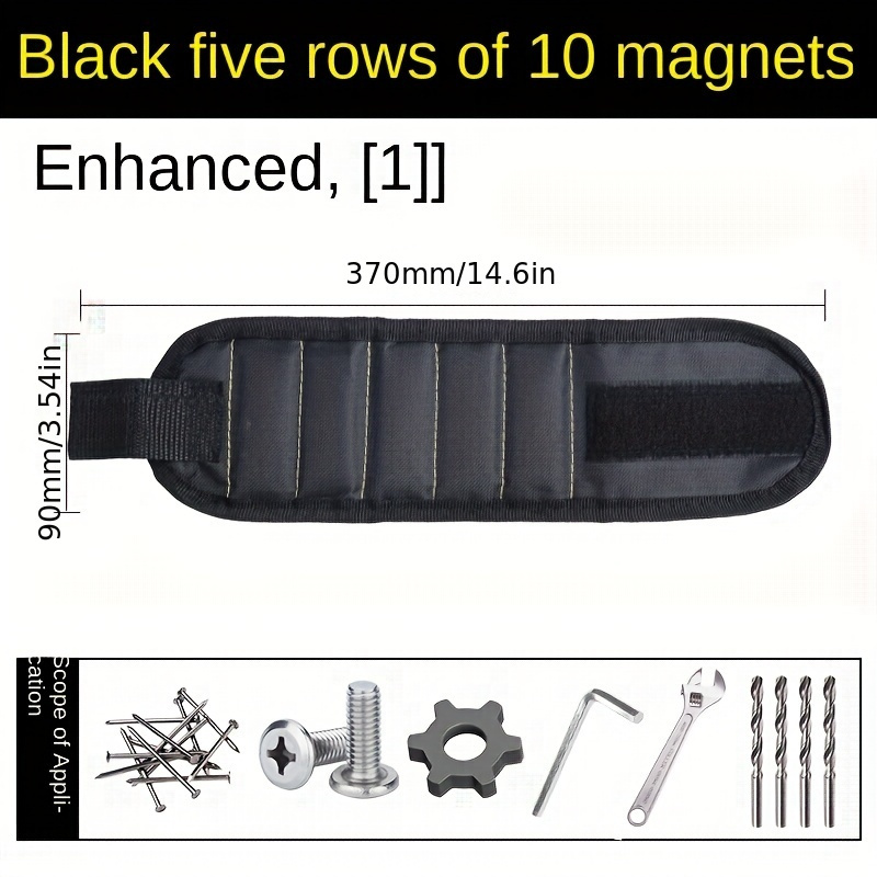 Magnetic Wristband Toolkit Electrician Fast And Portable Magnet Picker  Magnetic Wristband For Screws Nails Bits Tool Storage Bag