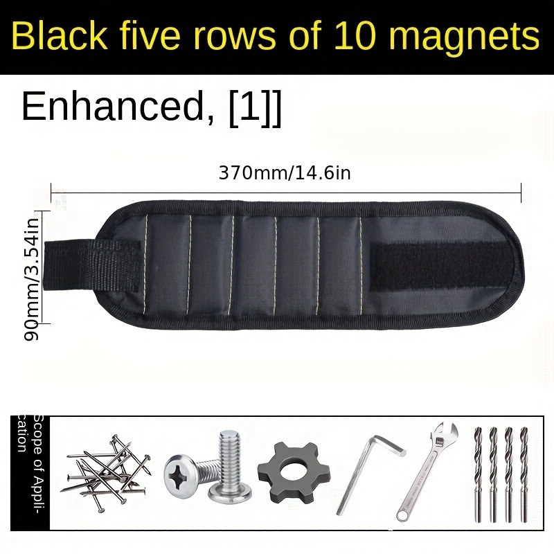 Strong Magnetic Wristband Special Woodworking Artifact Newly Invented  Strong Magnetic Nail Screw Point Drill Bit Picker New Model. - Temu