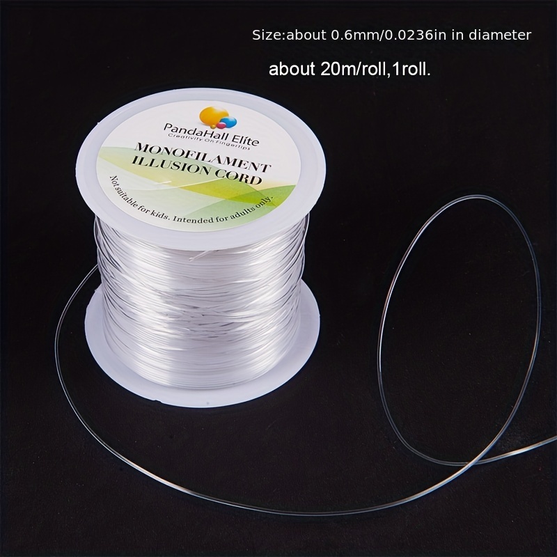 Premium Nylon Fish Line Wire for Jewelry Making, Beading and Bracelet  Making (Transparent Strong-12 Meters Pack of 10 Rings)