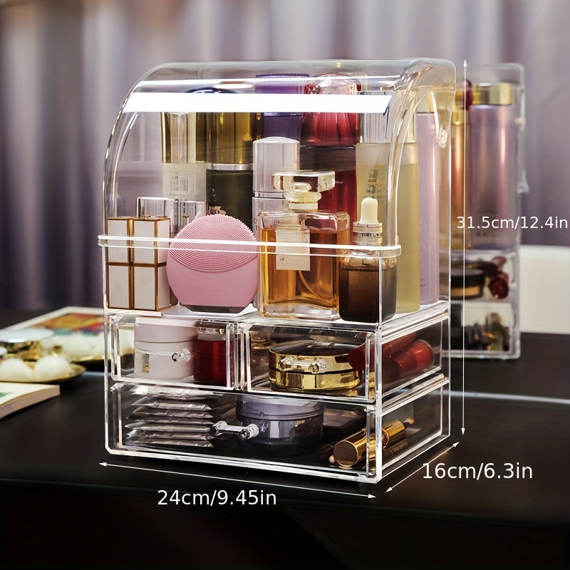 Clear Cosmetic Makeup Make Up Display Organizer Acrylic Case Box Jewelry  Storage