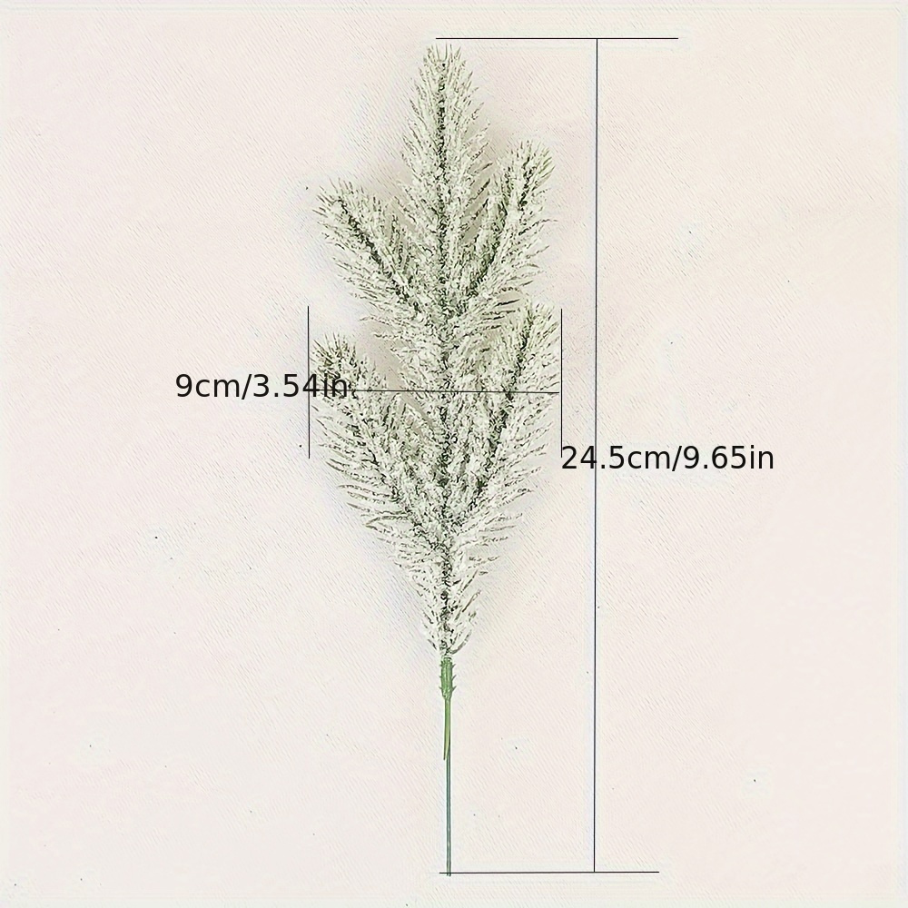 Artificial Pine Branch Long Artificial Snow Pine Branches - Temu