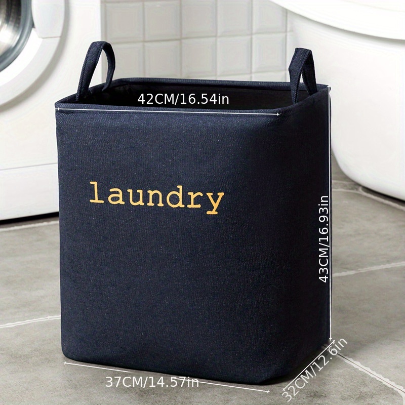 Home Cute Clothes Hamper Bag Bucket Laundry Storage Basket Washing Cotton  Linen