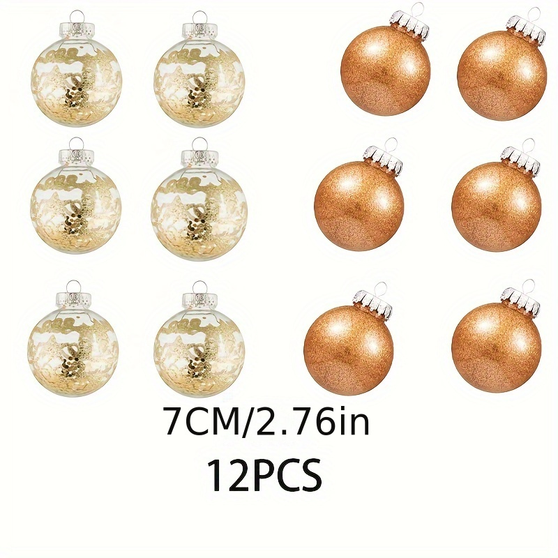 Christmas Ball Ornaments Set Transparent Plastic Unbreakable - Temu