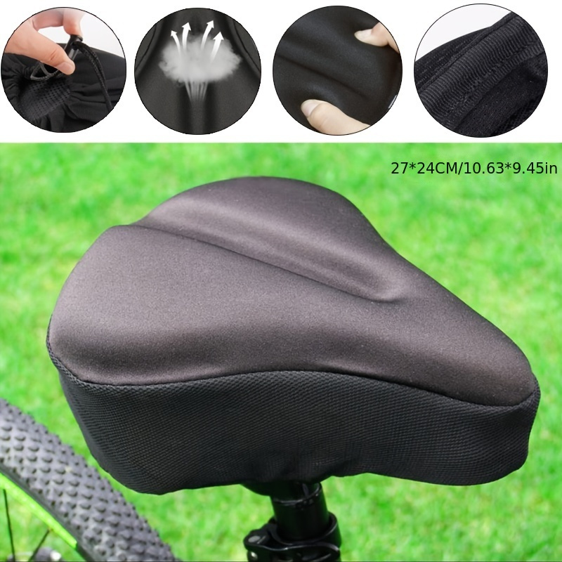 

Gel Bicycle Seat Cover - Unisex Comfort Bike Cushion Pad With Water-resistant Sponge Filling For Cycling