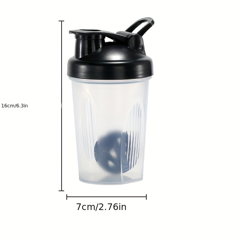 1pc 400ML Shaker Bottle Colorful Whey Protein Powder Mixing Bottle