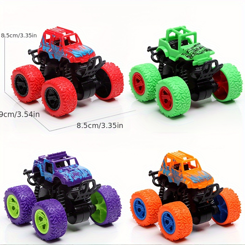 Monster Truck Lot de 4 jouets de voiture à friction Push And - Temu France