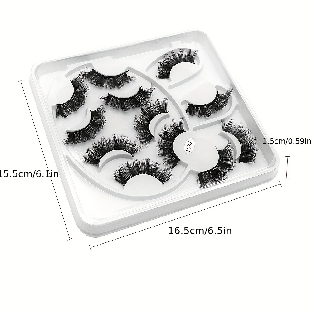 6 Pairs 6D Fluffy Mink Hair False Eyelashes