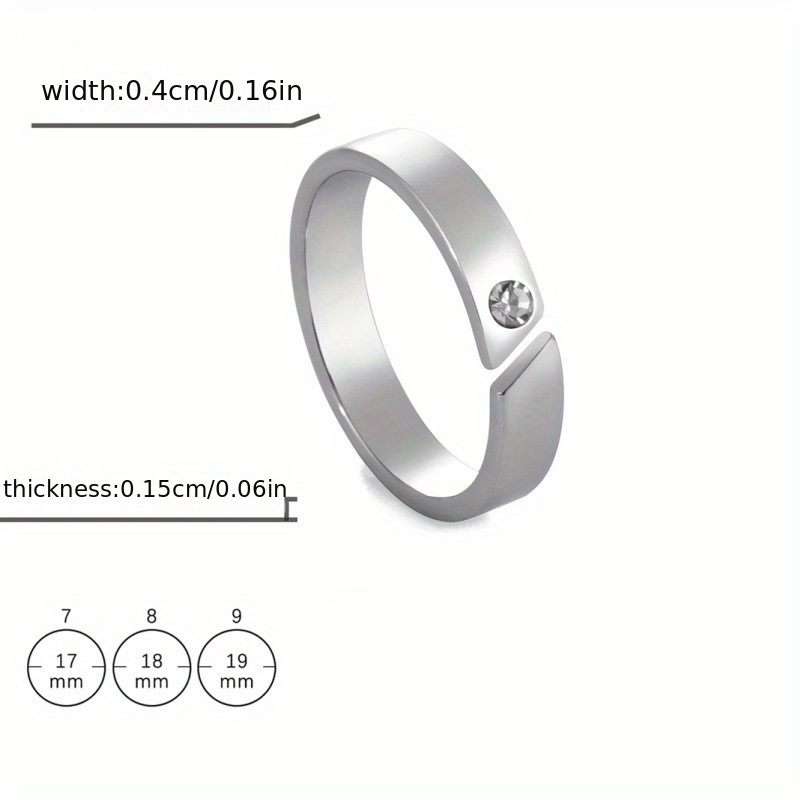 Men's Rhinestone Stainless Steel Ring