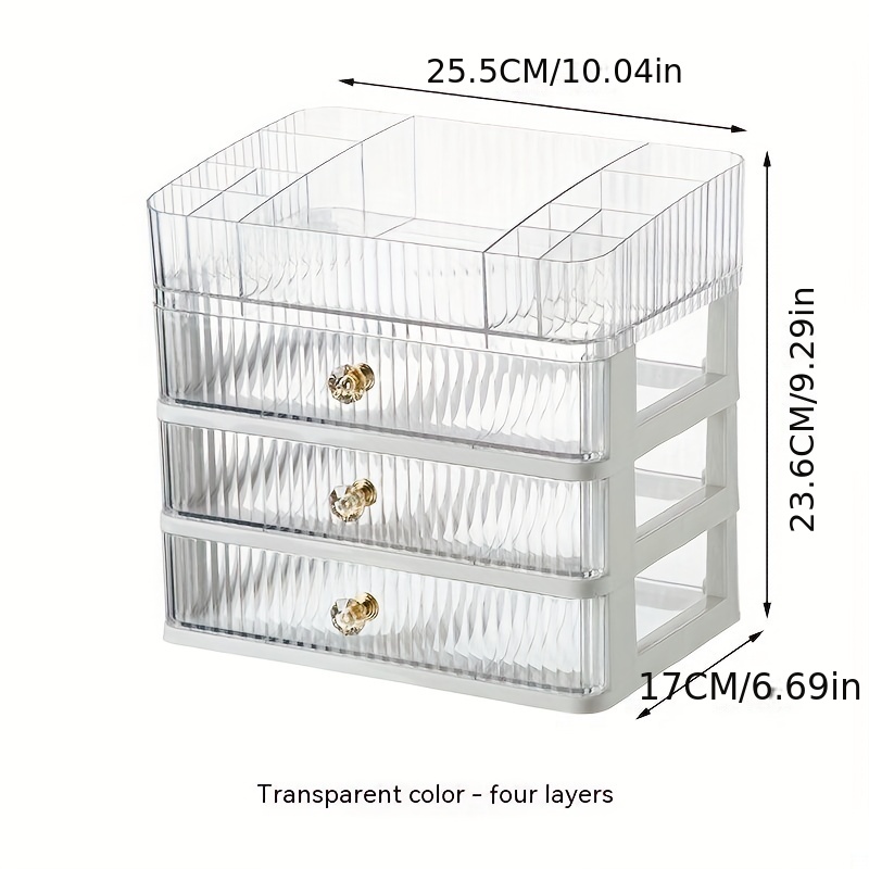 Makeup Organizer with 2 3 Drawers Brush Holder Cosmetics Organizer