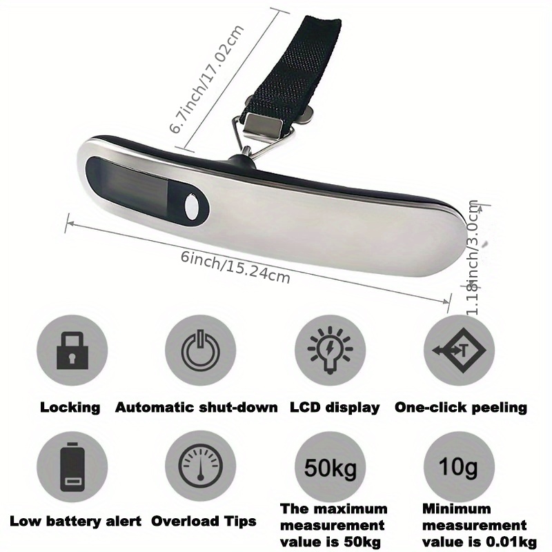 Mini LCD Digital Electronic Luggage Scales Portable Suitcase