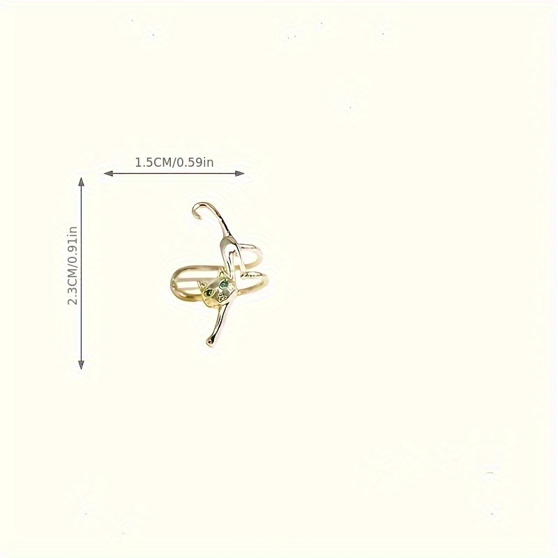 Women's French-Style No-Piercing Clip-On Elf Cat Earrings