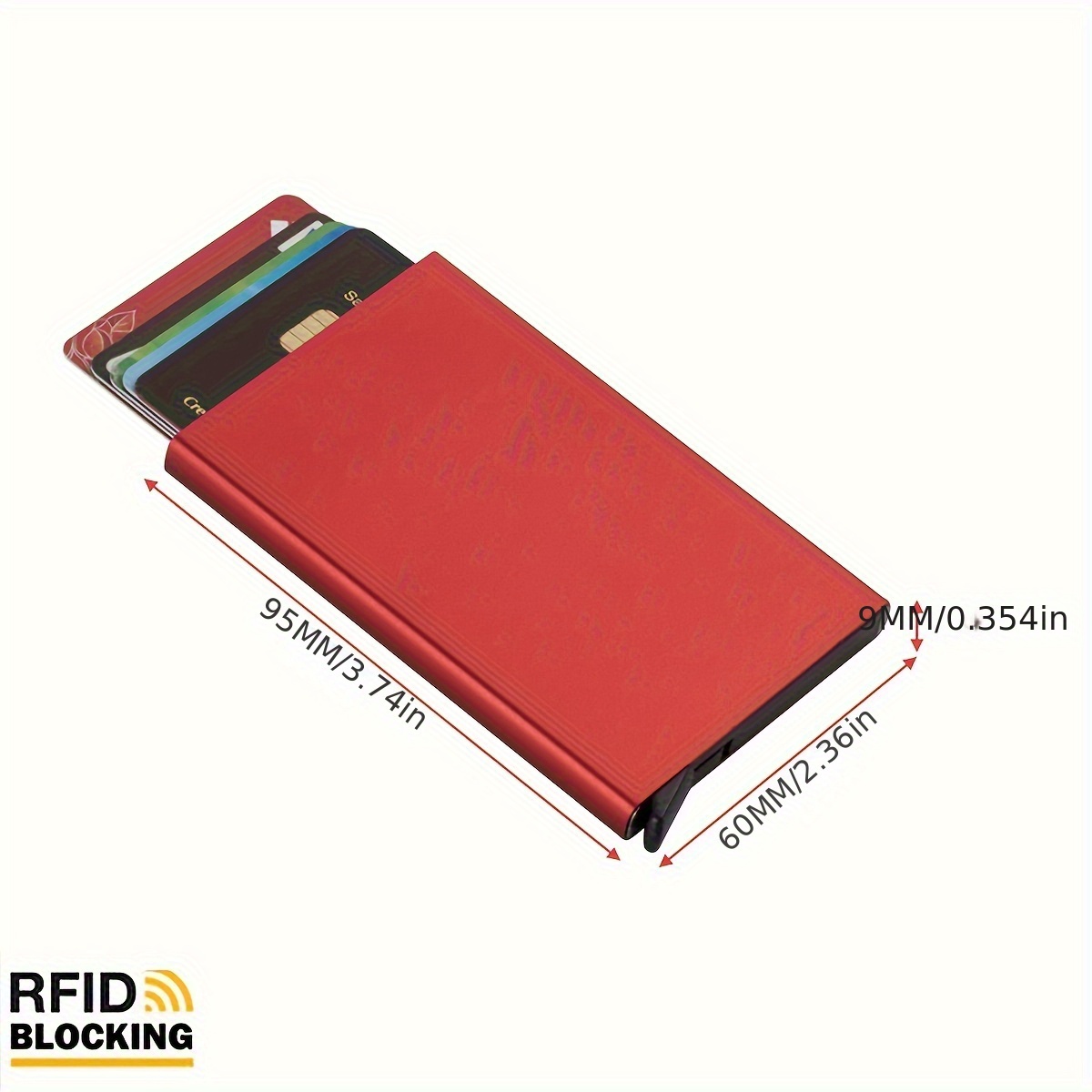 1 Men's Aluminum Card Holder Id Rfid Credit Card Holder Automatic Pop-up Bank Card Case Smart Detachable Mini Card Holder Holiday Gift Dad Daily Use Valentine's Day gift