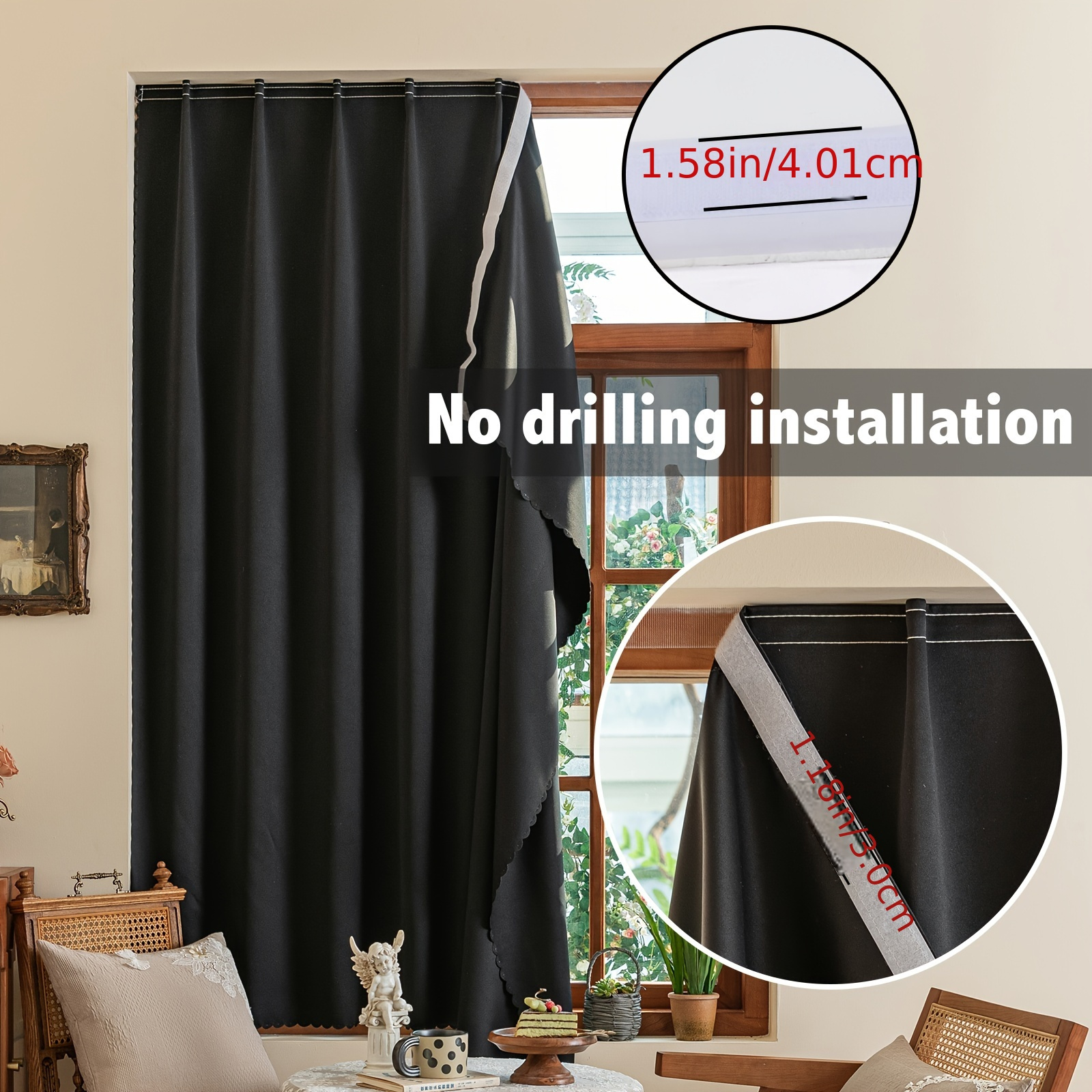 popular     no rod blackout curtain uv protection machine washable   bedroom living room kitchen decor   window curtains details 6