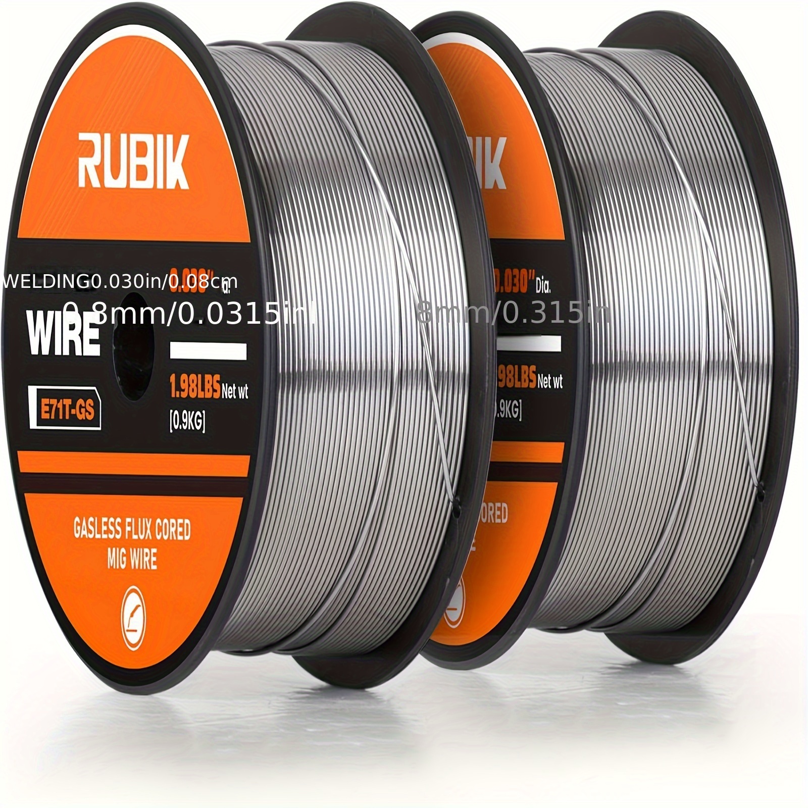 

0.030 Flux Core Gasless Mig Wire, E71t-gs 2-pound Spool Mild Carbon Steel Mig Welding Wire 2pcs