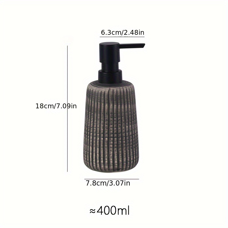 Image of Elegant 400ml Ceramic Soap Dispenser - Phthalate-free, Freestanding Design For