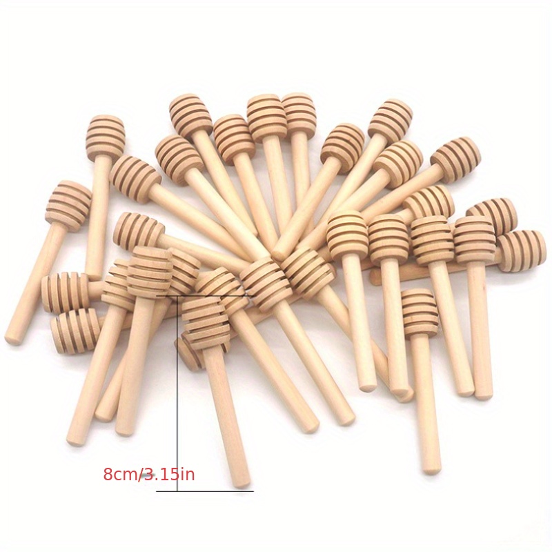 Agitateur de mélange de miel en bois, 2pcs 6 pouces Honey Dipper Sticks  Honey Spoon