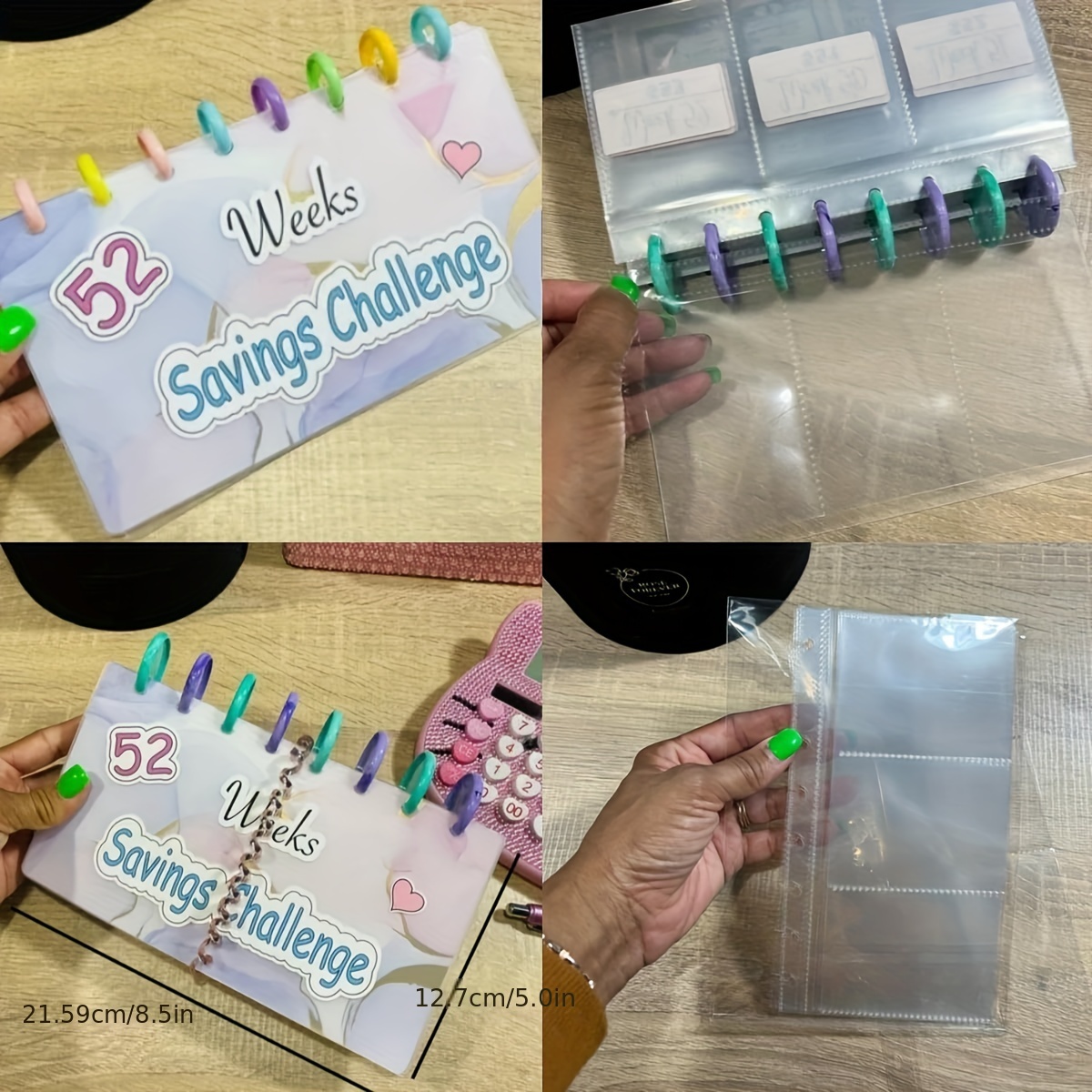 1pc Savings Binder 52 Week Savings Challenge Binder Reusable Budget Book