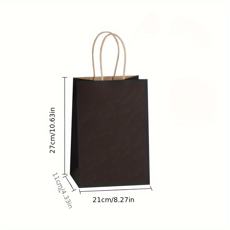 Black Paper Gift Bags Calf Paper Bags With Handles In Bulk - Temu