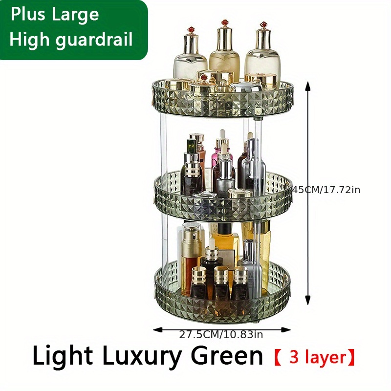 Round Storage Container Transparent Green Package of 3 TALL - The