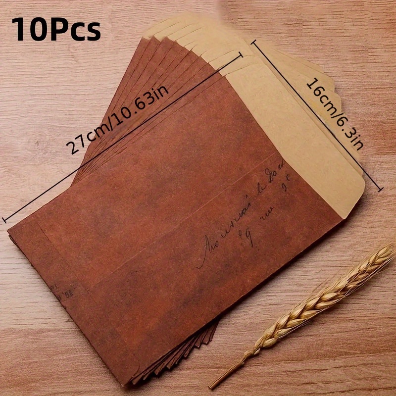 TEMU 10/20/30pcs Vintage Paper Envelopes, Stationery, For Wedding Invitations, Party Invitations, And