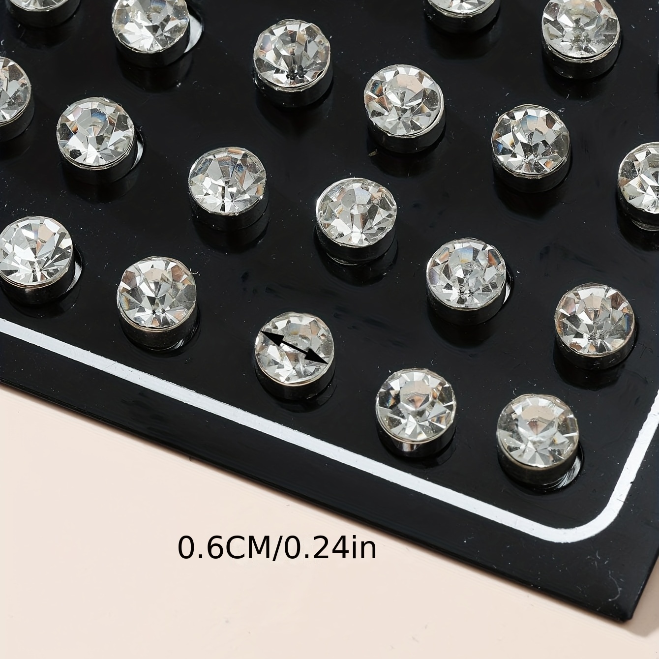 24pcs Multicolor Magnetic Rhinestone Stud Earrings Set