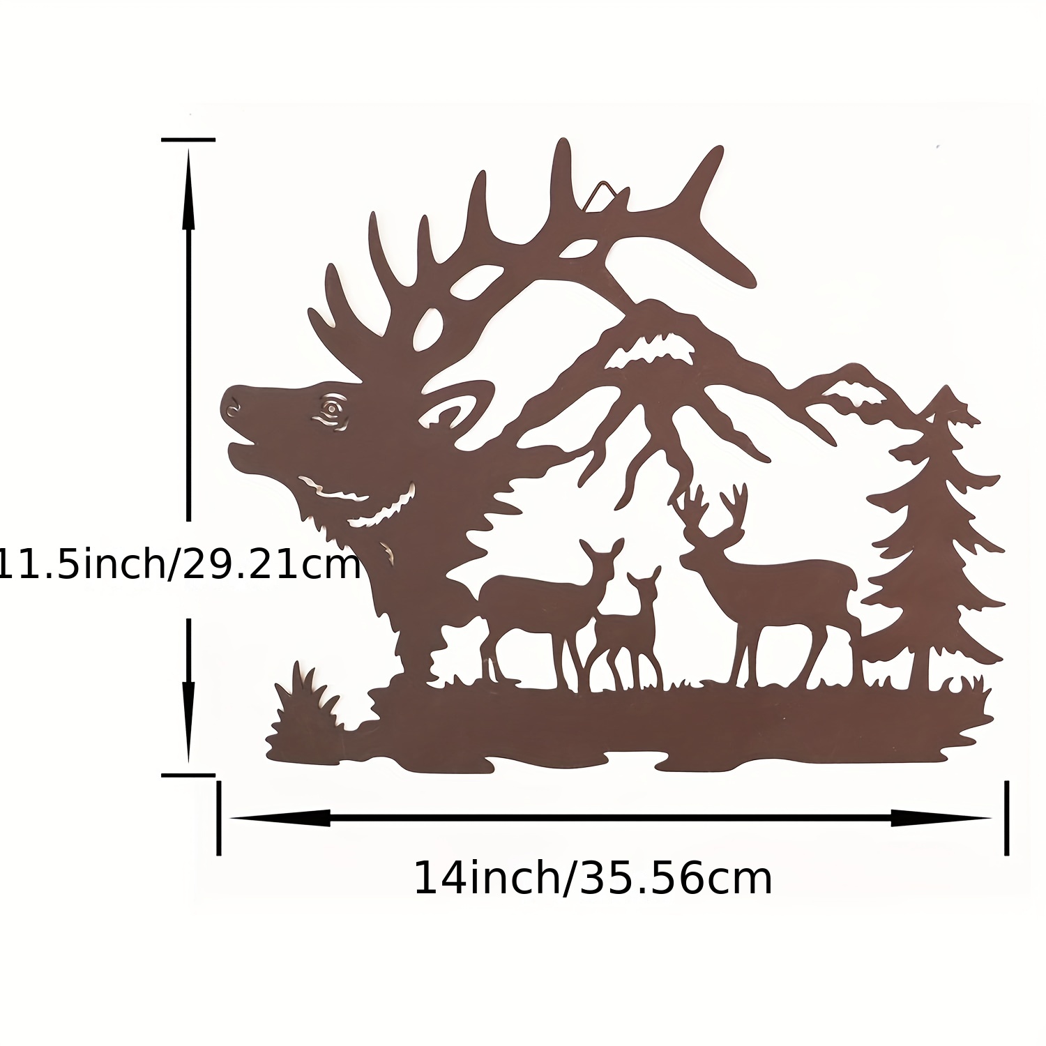 Wild Animal Wall Hanging Decor Deer Bear In The Forest Pine - Temu