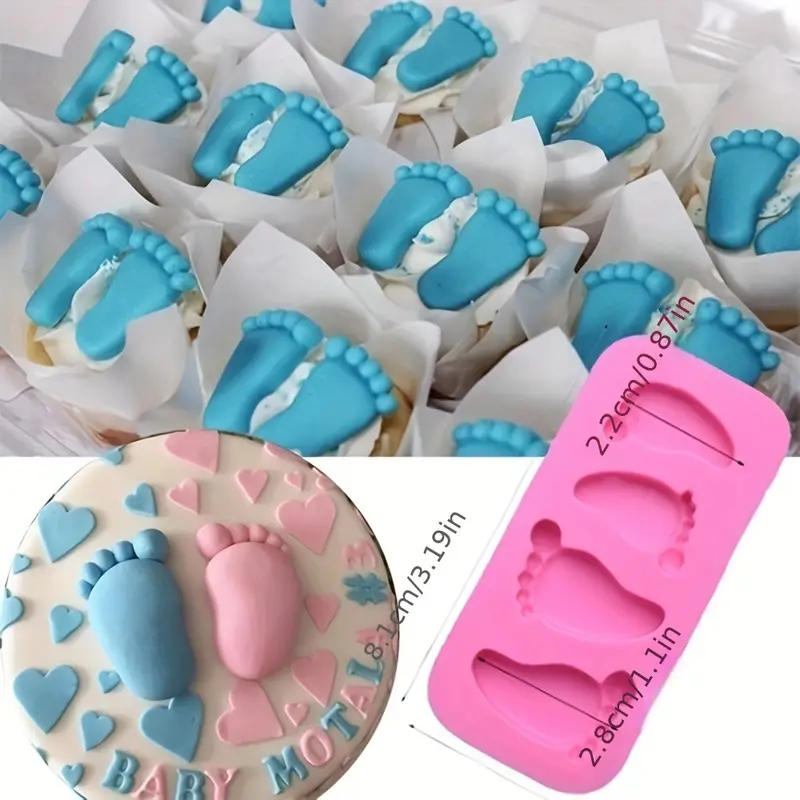Baby Foot Chocolate Mold 3d Silicone Mold Cute - Temu