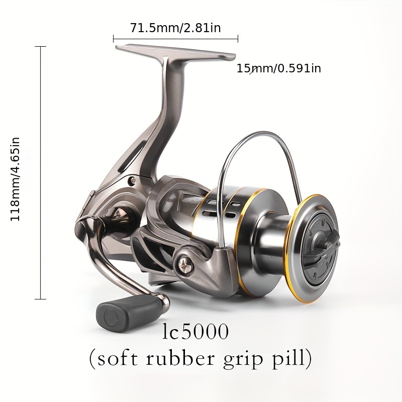 5.2:1 Gear Ratio Aluminum Alloy Spinning Reel Sea Fishing - Temu Canada