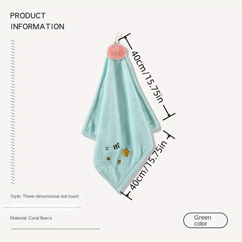 Bowknot Hanging Towel For Wiping Hands Coral Fleece Quick - Temu