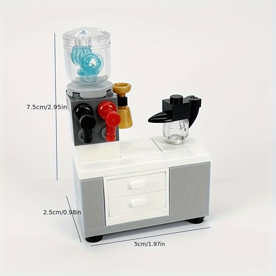 Mini Coffee Machine & Water Dispenser Building Blocks Set