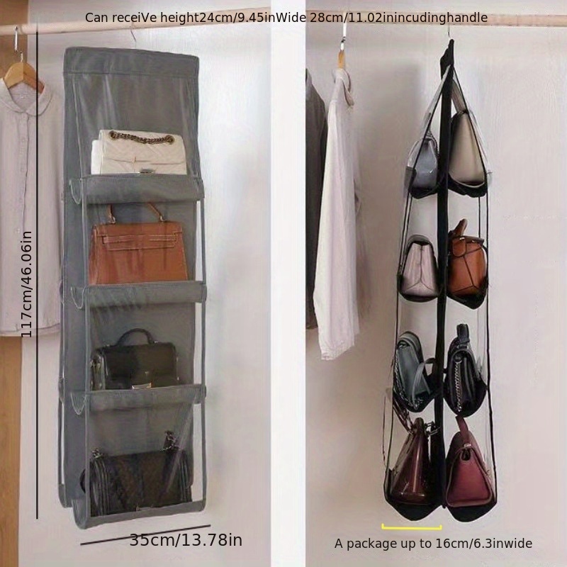 6 8 Grid Bag Storage Hanging Bag Wardrobe Dormitory Hanging Household Rack