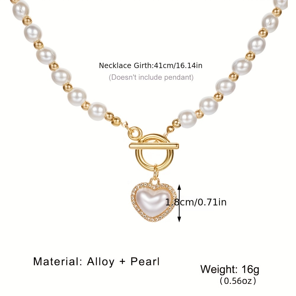WeSparking Coquette Layered Pendant Necklace For Women Gold Plated Multi  Layer Pearl Beads With Love Heart Charm Non Tarnish Fashion Jewelry From  Nicewatchnice, $8.05
