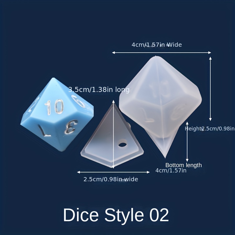 Dice Resin Mold With Polyhedral Sharp Edge Dice Cavities, Easy To Making Silicone  Molds For Epoxy Resin, Diy Dices Making, Table Board Game Party Supplies -  Temu United Kingdom