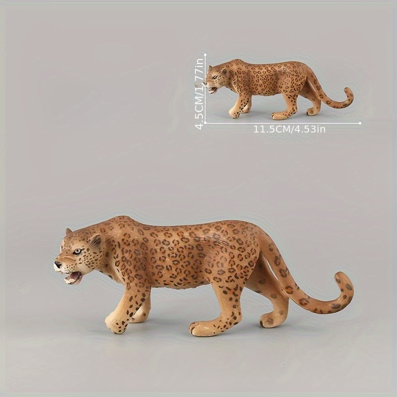 Stamens Simulation Jaguar Statue Small Resin Animal Crafts Collectible  Leopard Predator Ornaments For Home Shelf(Leopard (sitting))