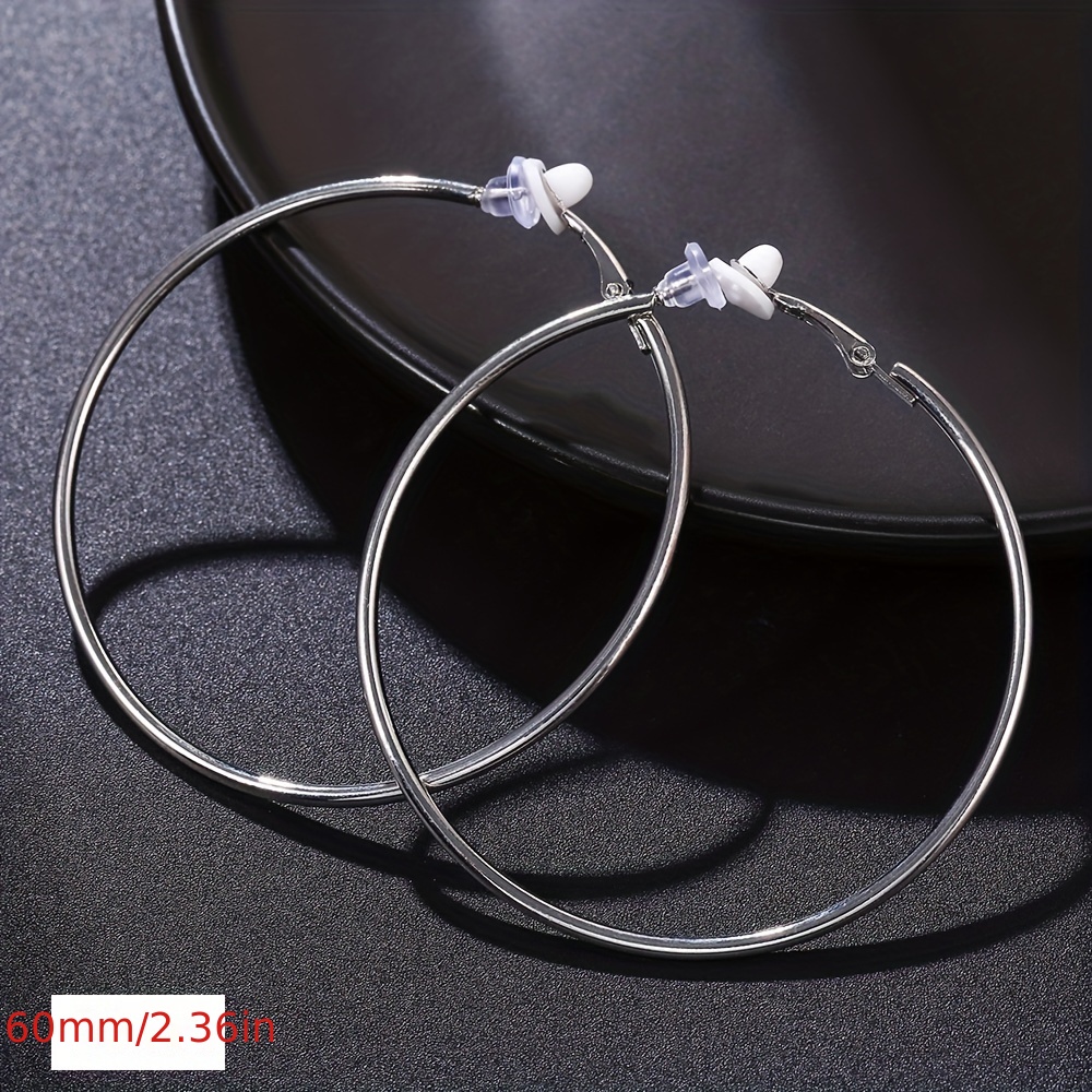 Wind Ring Style Hoop Earrings, Golden Exaggerated Design
