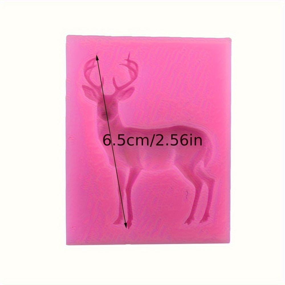 

1p 3d Rectangle Christmas Deer Silicone Mold - High-quality Resin Craft Mold For Diy Decorating, Easy-to-use Tool For , Crafts, Home Decor, And Gift Making