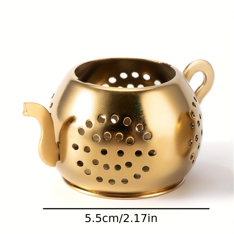 Cute Teapot Shaped Eco-Friendly Stainless Steel Tea Strainer