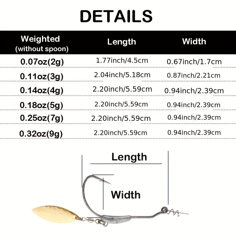 Weighted Offset Fishing Hooks Spoon Sequins Perfect Texas - Temu Sweden
