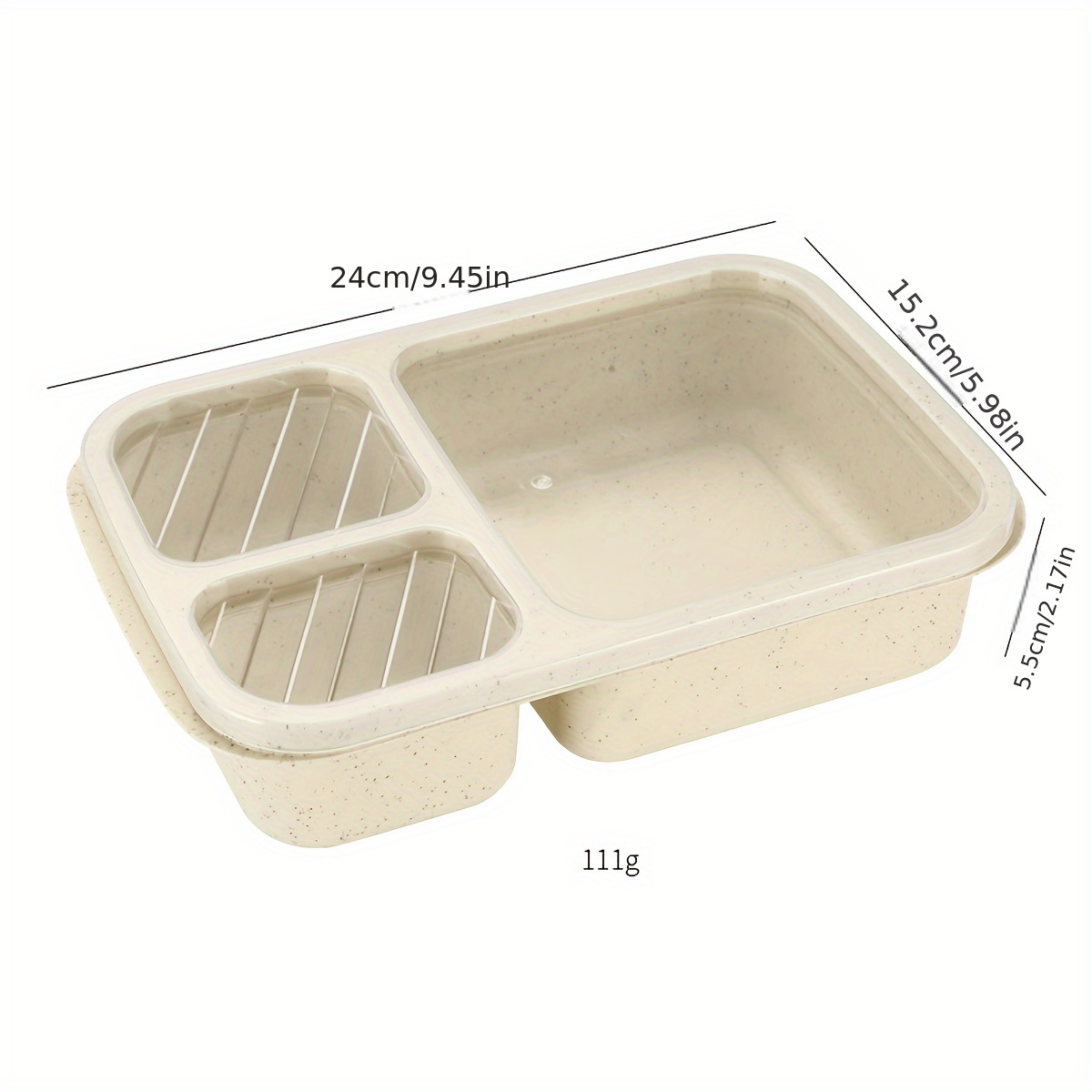 leak proof bento lunch box with compartments     outdoor meals   plastic easy to clean details 2