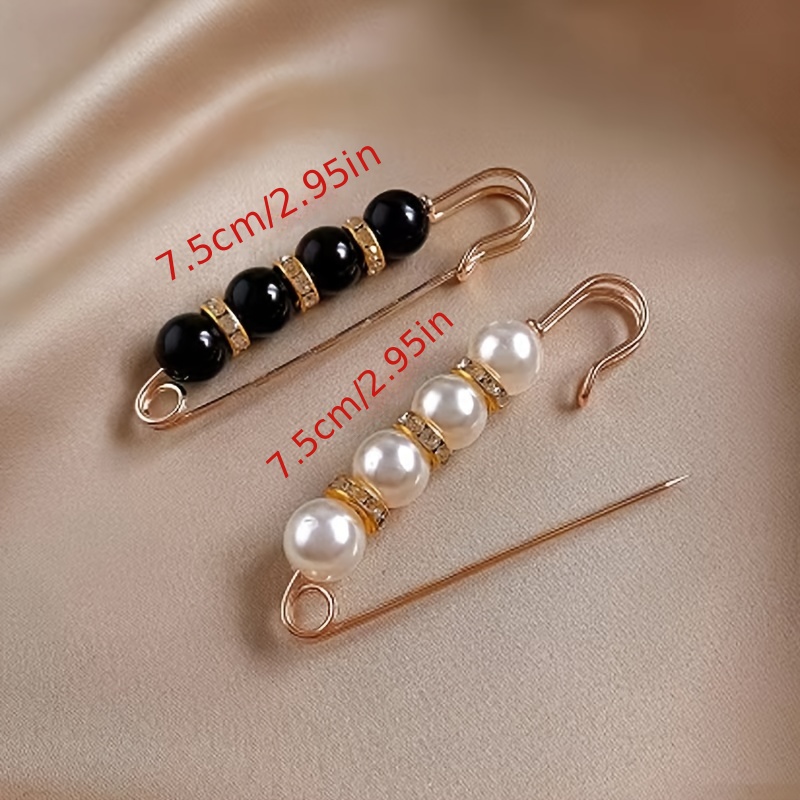 35 Pcs Pearl Brooch Sweater Shawl Hat Clip Neckline Pins Double Faux Pearl  Brooches for Women Girls Fashion Cover Up Buttons Clothing Dresses  Decoration Accessories Pant Waist Tightener Safety Pins