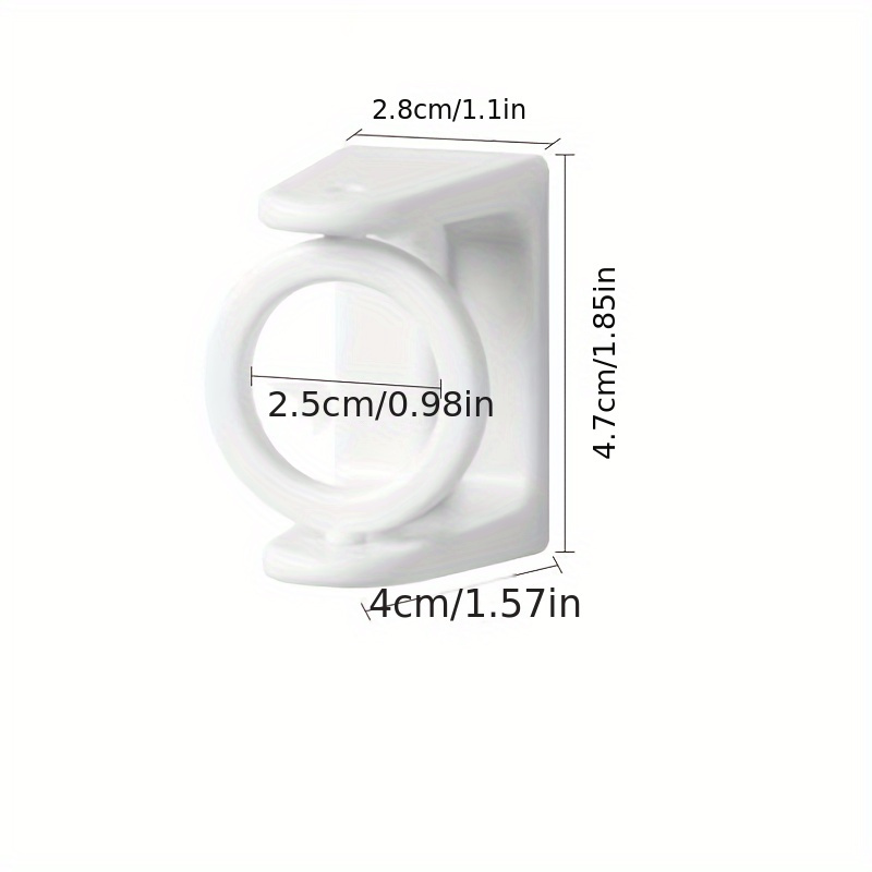 White 360° Rotating Circle Ring Hook Telescopic Rod Holder - Temu