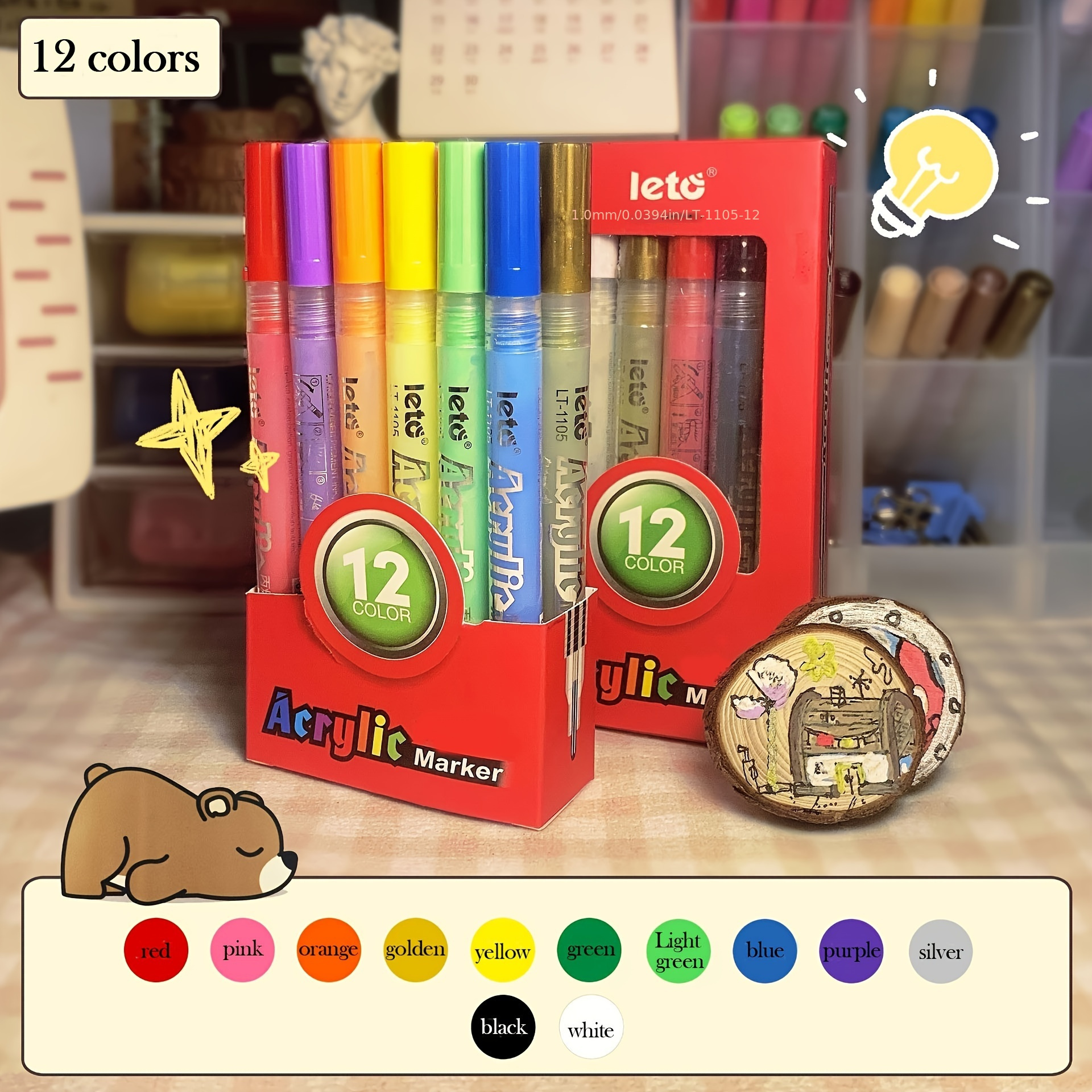 

- Drawing Painting Drawing Pen - 12- Greeting Christmas Greeting Set Painting Painting Pen Non-fading