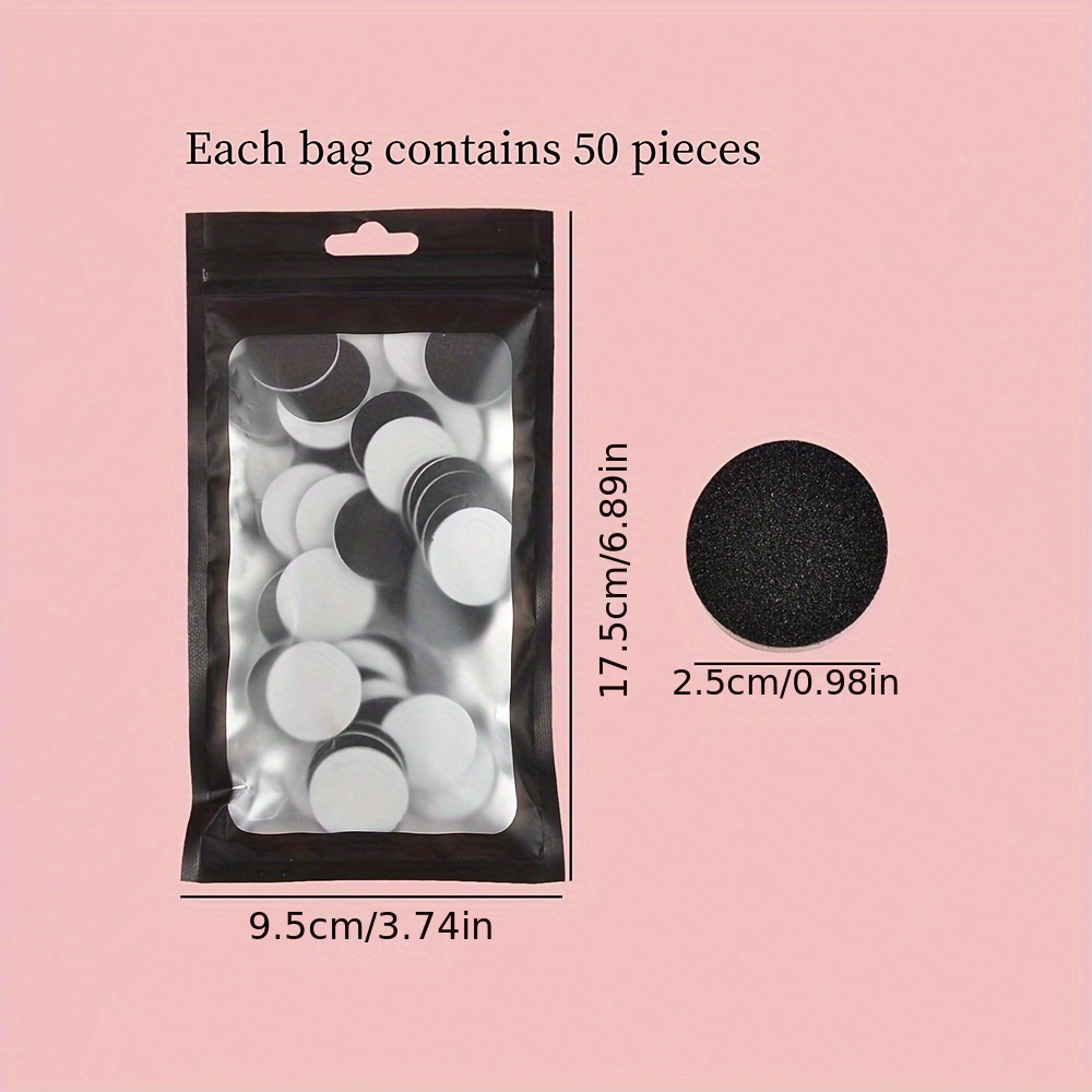 Image of 50pcs Sanding Paper Nail Art Files Cuticle Dead Skin Remover Nail Drill Grinding Disc Pads Pedicure Foot Care Tools