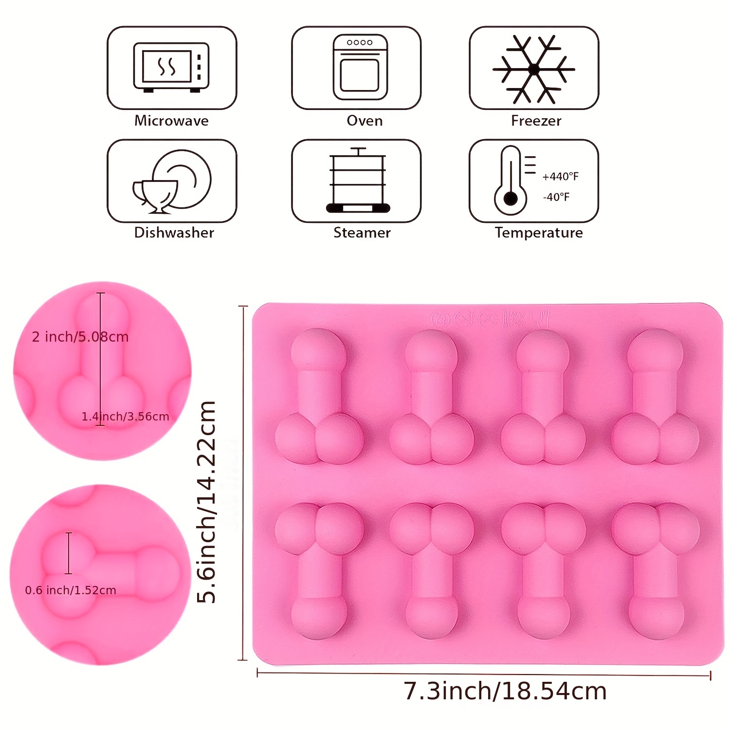 3pcs Silicone Molds for Baking & Ice Cubes