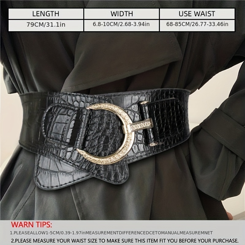 Plus Size Elastic Wide Belts Elegant Chinese Knot Buckle - Temu
