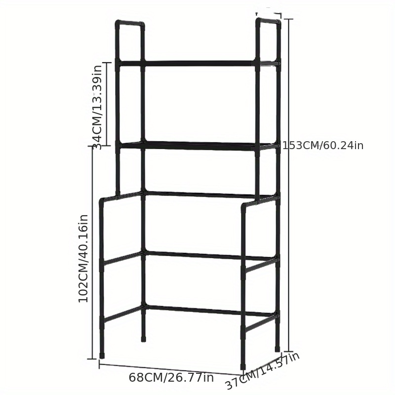 Support de rangement au-dessus de la machine à laver, étagère de rangement  pour lave-vaisselle pour sèche-linge domestique, convient pour la salle de  bain, cuisine, balcon, buanderie, capacité de ch : : Cuisine