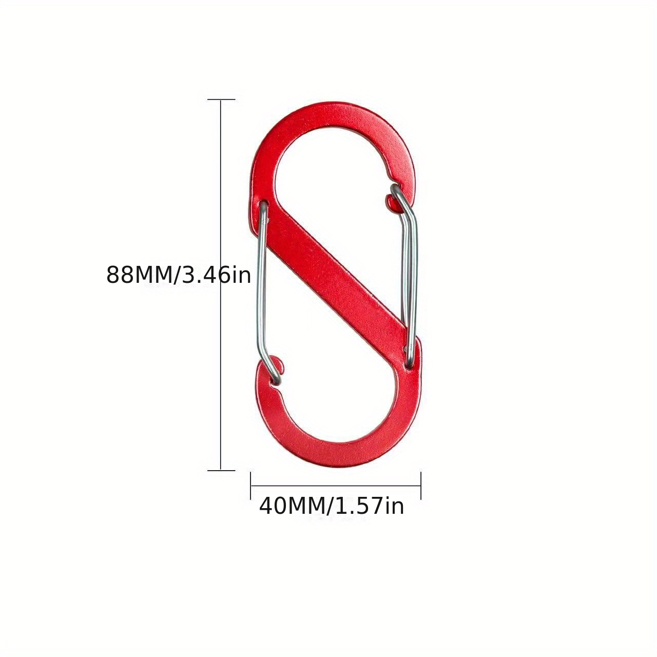 Durable Aluminum S-Shaped Carabiner for Outdoor Use