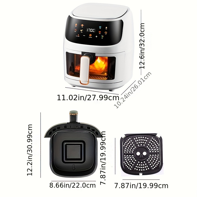 200°c Large Capacity Roaster Oven See Your Food Cook Through - Temu Japan