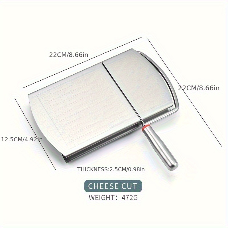 Cheese Slicer, Stainless Steel Cheess Cutter, Adjustable Thickened Cheese  Cutter, Effortlessly Cheess Slicer For Butter, And Ham, Kitchen Gadget,  Easy And Accurate Slicing - Temu